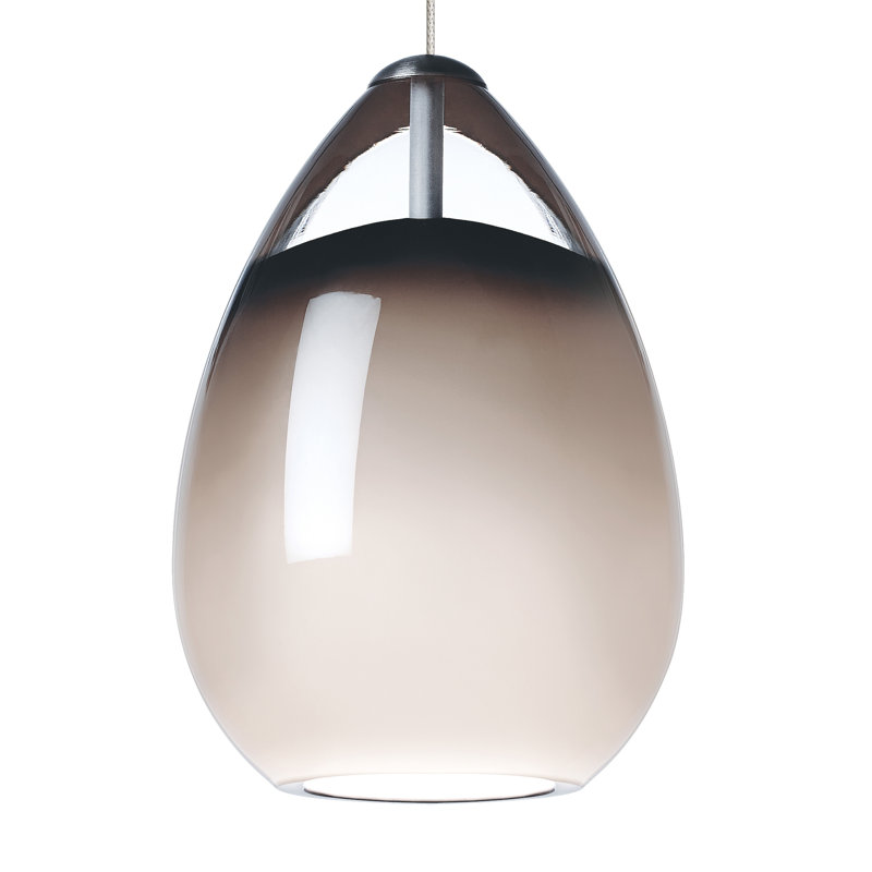 Alina 1 - Light Pendant, Satin Nickel, Smoke, 90 CRI 3000K LED