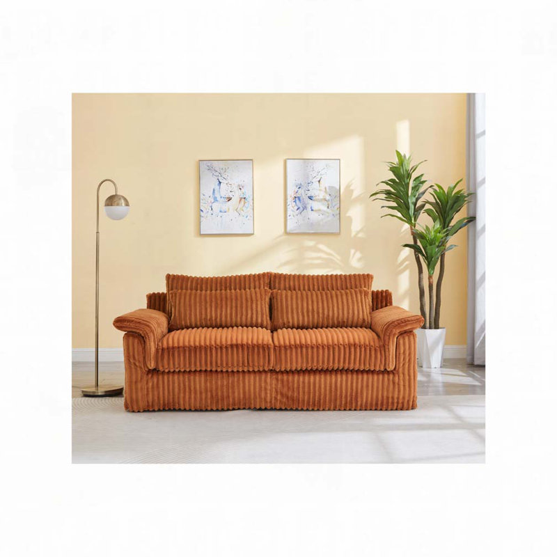 Canapé 2 places Corduroy, Orange