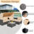 6 Pieces Patio Furniture Set - Rattan Outdoor Daybed With Retractable Canopy, Outdoor Furniture Sectional Sofa Set