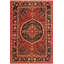 Tapis rouge / noir en laine noué à la main à motif oriental 9 pi x 11 pi 11 po Backler