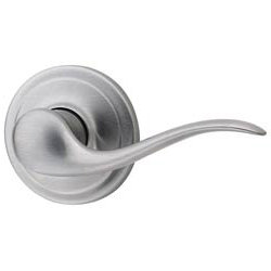 Tustin Door Lever with Round Rosette -  Kwikset, 788TNL RH 26D