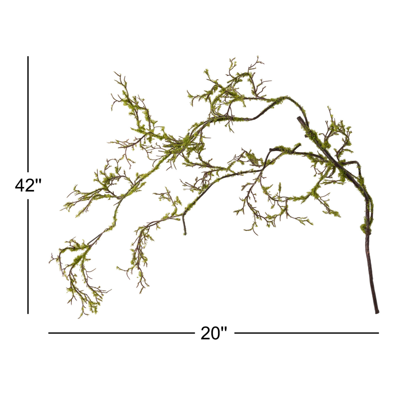 42'' Faux Moss Branch