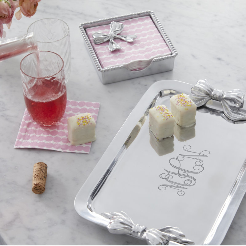 Bow Beaded Napkin Box Set