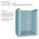 Lyna 46.38'' - 47.38'' W x 70'' H Pivot Frameless Shower Door with Clear Glass