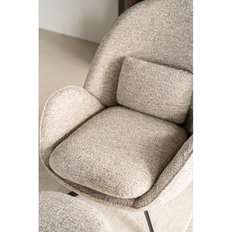 Ryan Swivel Lounge Chair, Beige