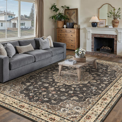 Tapis noir de style persan Haven