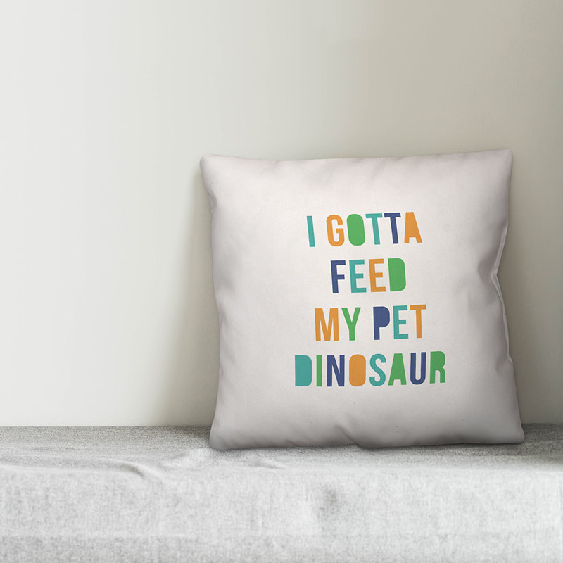 Textual Throw Pillow
