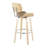 Lombardi 30" Mid-Century Modern Fixed-Height Barstool With Swivel In Natural Wood And Cream Faux Leather With Round Chrome Metal Footrest By Lumisource - Set Of 2-1663045111-1663045105