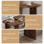 Table basse rectangulaire de 58,66 po, table basse moderne en bois de style Mid-Century