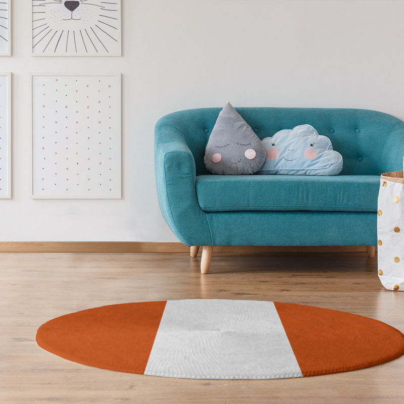 Chenille Indoor Rug, Round 5'