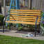 Lupine Metal Framed Curved 2 Person Outdoor Wooden Garden Bench