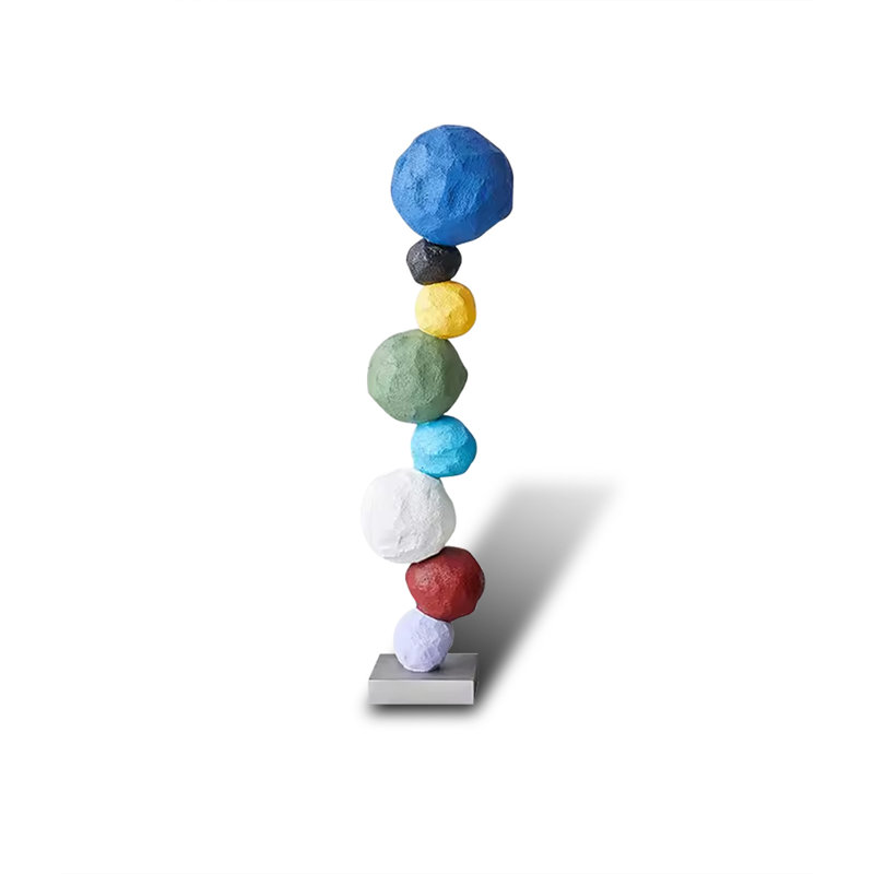 Objets décoratifs en plastique renforcés en fibre de verre peints de forme moderne