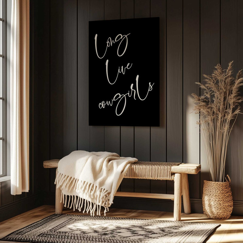 «Long Live Cowgirls», toile tendue, H 12 po x l 8 po