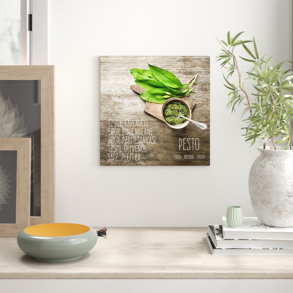 Glasbild Pesto, Fotodruck