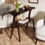 Table de bout mince Nekayla avec pieds en bois massif-1006021169
