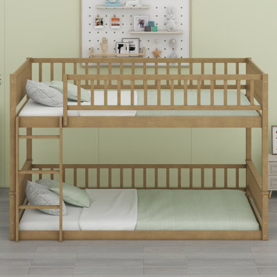 Bunk Bed With Ladder And Guardrails