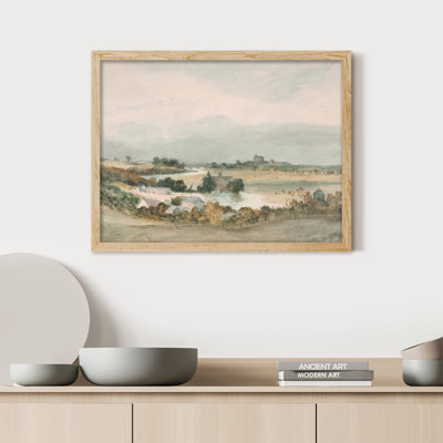 "Paysage champêtre" sur papier