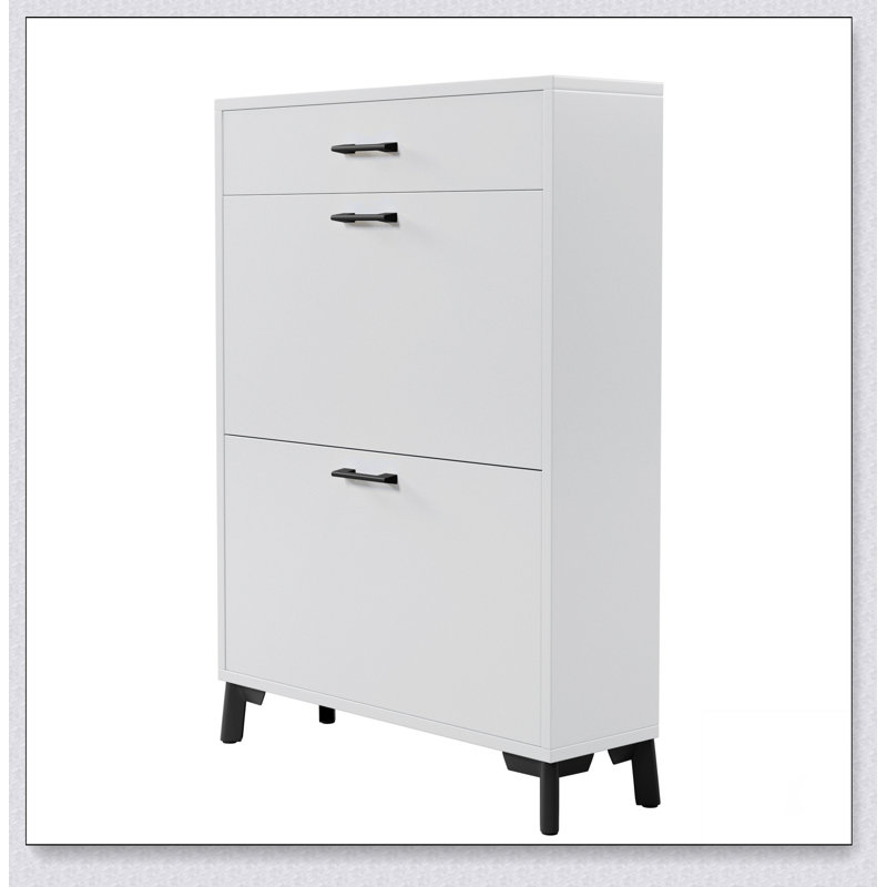 Armoire à chaussures Design exquis, optimisation de l'espace, matériaux de haute qualité, décoration intérieure, Noir, Doré