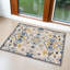 Tapis d'intérieur / extérieur crocheté à la main ivoire / bleu / doré Edinburgh-795225963