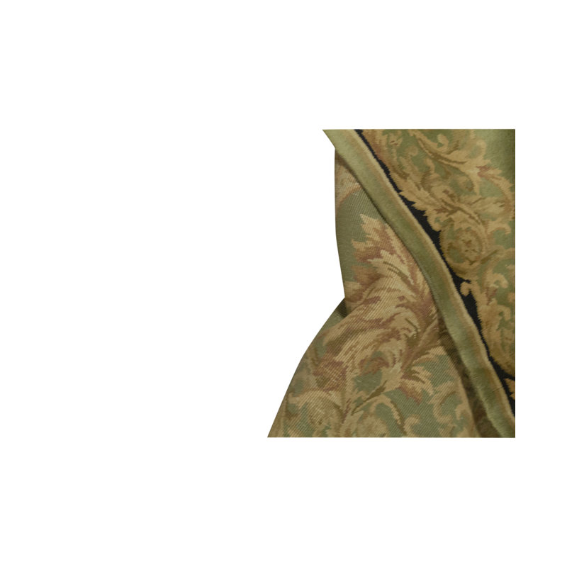 Tapis vert clair noué à la main de haute qualité