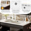 Meuble-lavabo moderne avec cadre en bois-348726158
