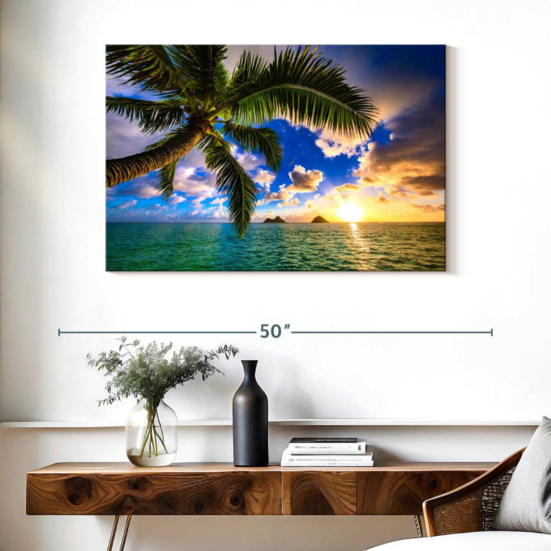 Gillard Lanikai Hawaiian Sunrise, H 26 po x l 39 po