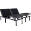 Très grande base réglable avec matelas en mousse à mémoire de forme à 4 couches - mousse de cuivre rafraîchissante, tête Comfort Flex et lampe de poche à haut-parleur à gel dissipant la chaleur