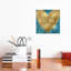 Impression d’art graphique, "large cœur Gold on Aqua" par Lindsay Rodgers-53999068-53998994-53998988