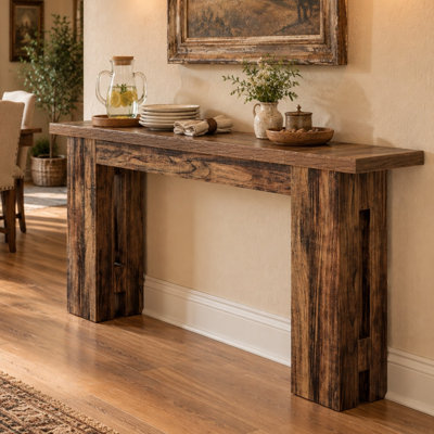 Console 86,6 po extra longue pour table de ferme, table d'entrée étroite pour les salons, les couloirs, les vestibules et les entrées