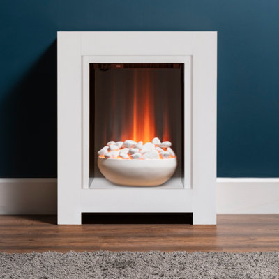 Monet Adam 60cm W White Electric Electric Fireplace Suite with 6824.28 BTU