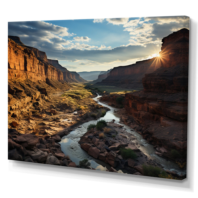 Canyon Canyon III sur toile, H 24 po x l 32 po x P 1 po, Toile tendue