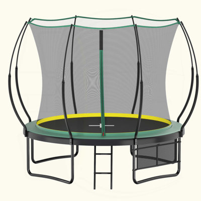 10FT Springfree No Gap Trampoline With Bungee Cords, Silent Bounce, And Enhanced Safety Features