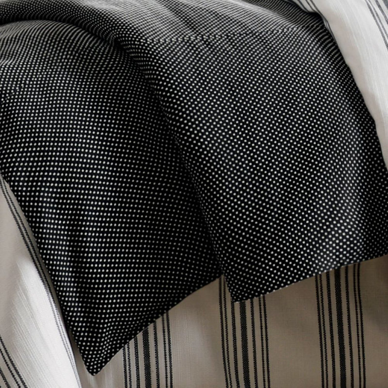 Housse de couette Blackberry Black / White, Housse de couette pour grand lit