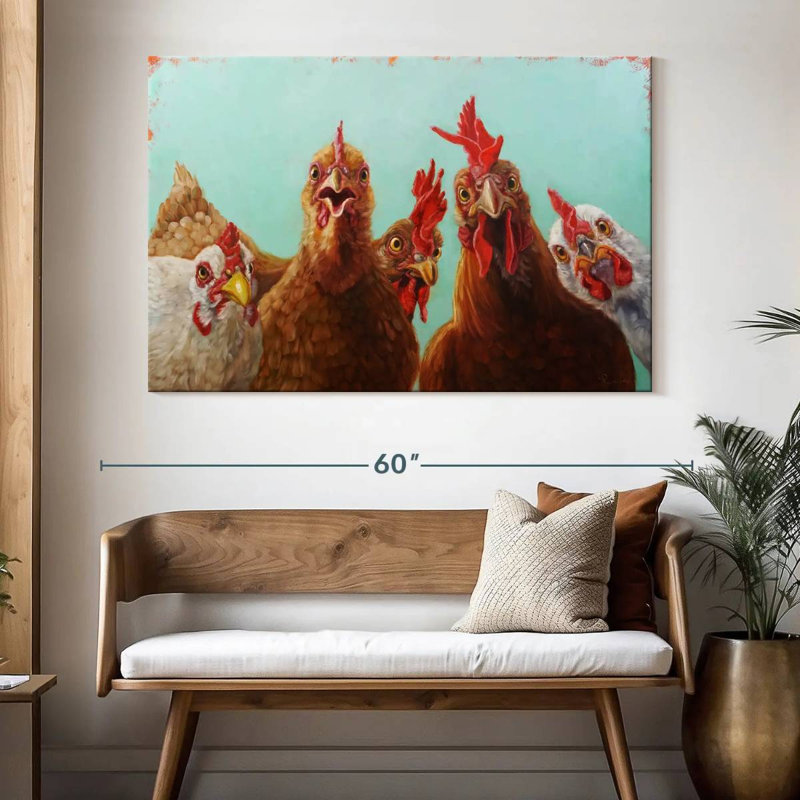 Brampt Chicken For Dinner, 34" H x 51" W