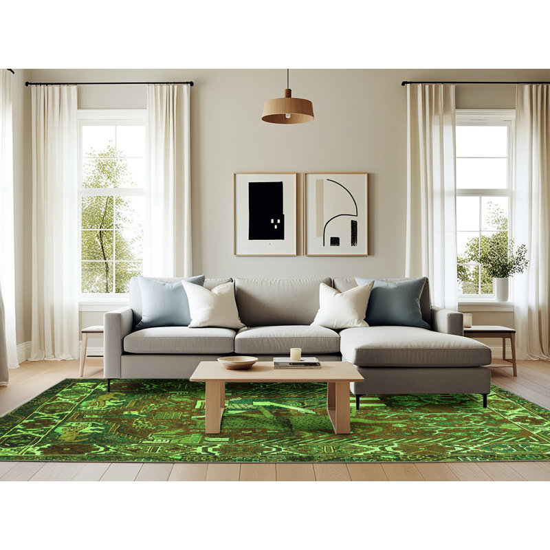 Performance Toile Indoor Rug, Rectangle 6' x 9'