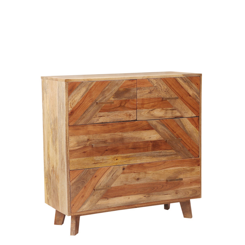 Altenburg Solid Wood 90cm W 4 - Drawer Chest of Drawers