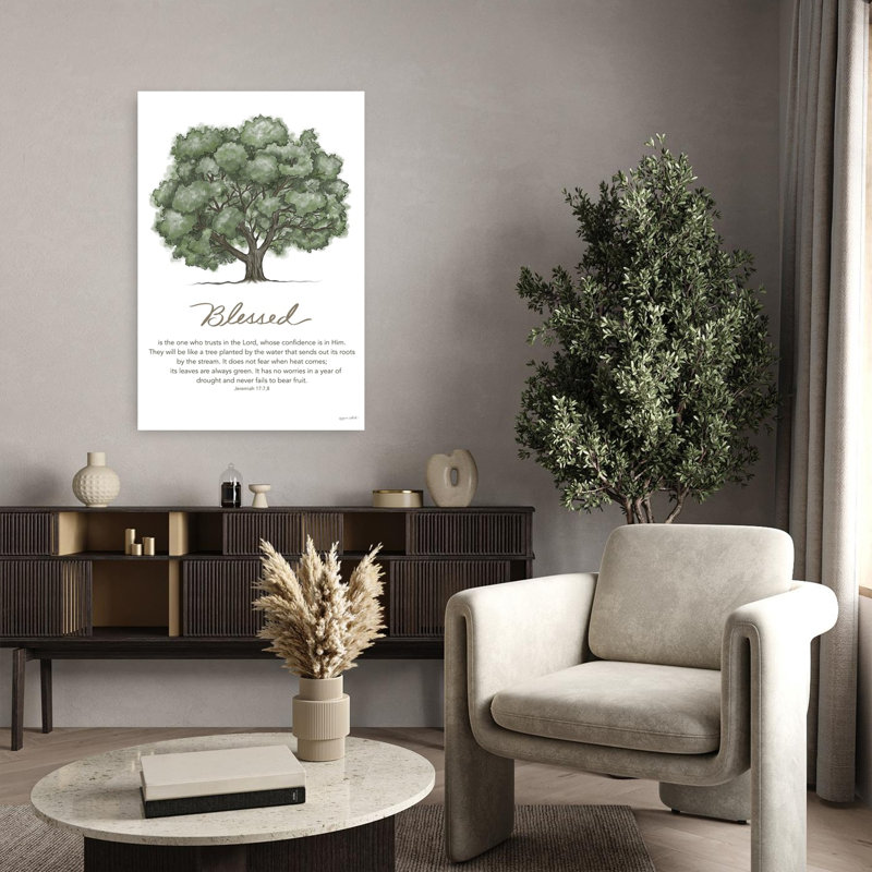 «Blessed Abstract Contemporary Tree Art», paysage, H 36 po x l 24 po
