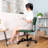 23'' Lamb Wool Armless Task Chair - Adjustable Swivel with Tufted Back-194758906-194758907