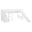 Stairway Twin Size Loft Bed With Two Drawers And Slide, White
