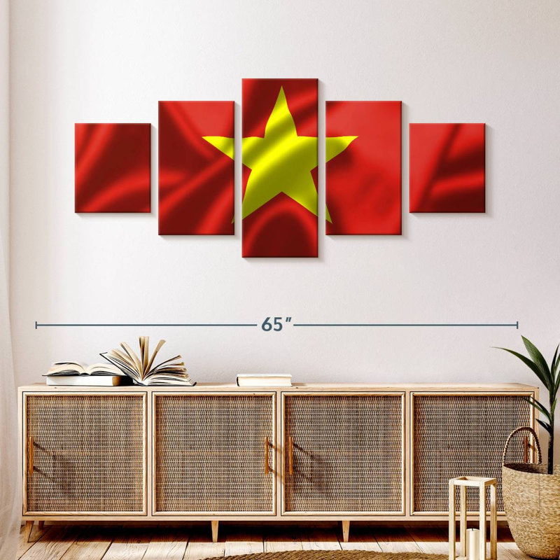 Drapeau du Vietnam, H 24 po x l 55 po