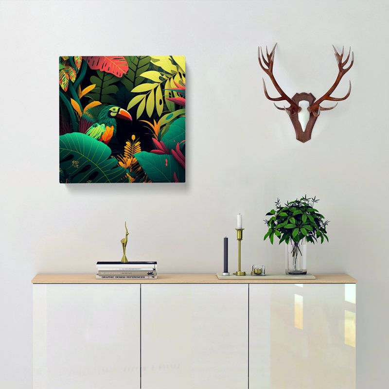 Jungle Graphic - No Frame Print, 35cm H x 35cm W x 3cm D