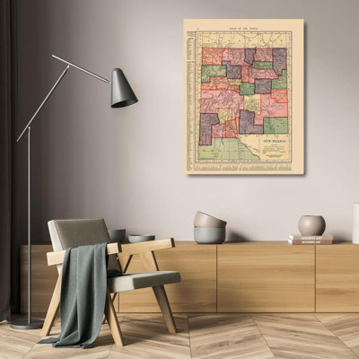 Alcott Hill® Hammond Gallery Wrapped Canvas Art Titled: New Mexico - Hammond 1910 USNM0002