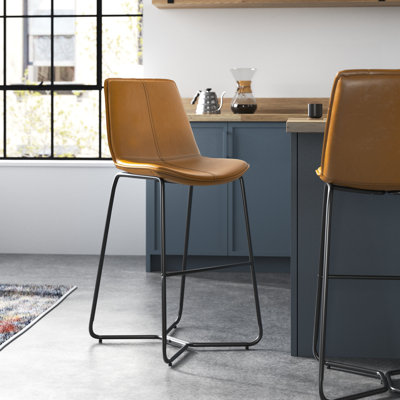 Alivia Upholstered Counter Stool with Metal Frame