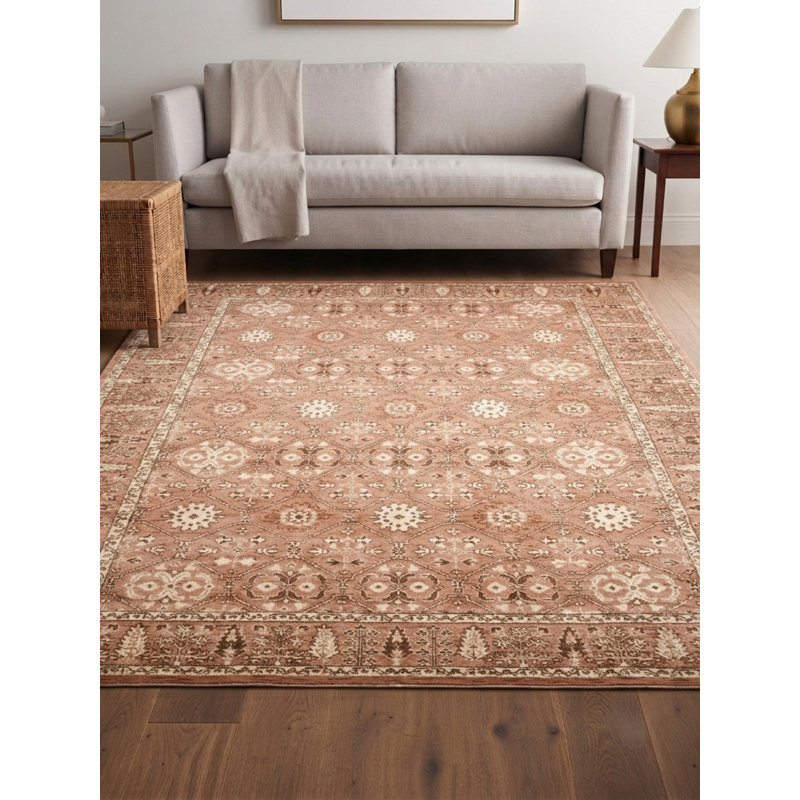 Tapis d'intérieur brun clair en laine noué à la main, Rectangle 4' x 6'