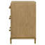 Table de chevet 3 tiroirs sable avec ports USB