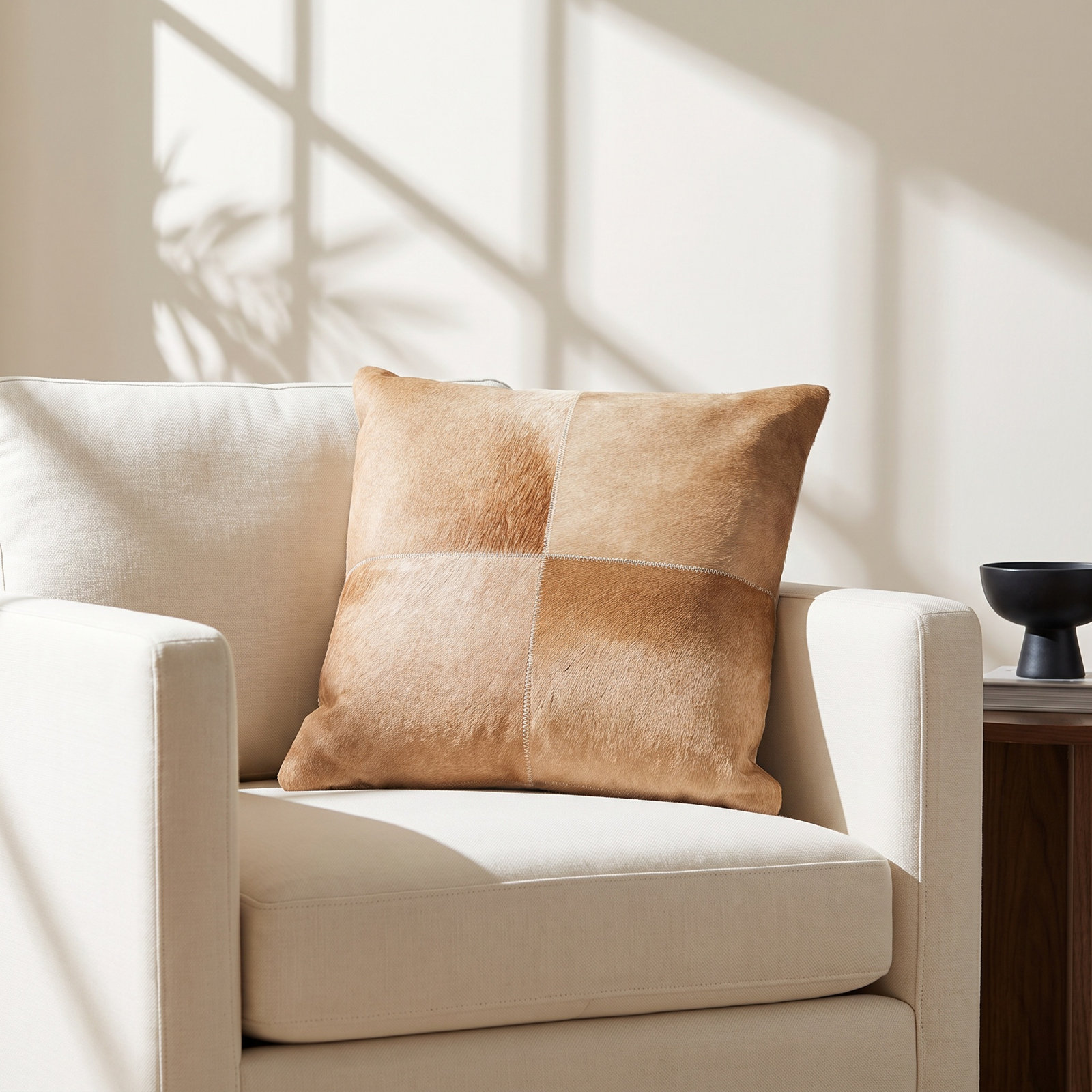 Ursula 20" x 20" Leather Throw Pillow