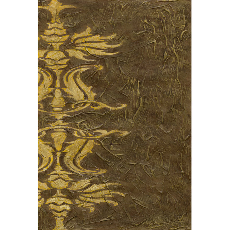 Gold Damask V by Chariklia Zarris - Wrapped Canvas Art Prints, 46cm H x 30cm W