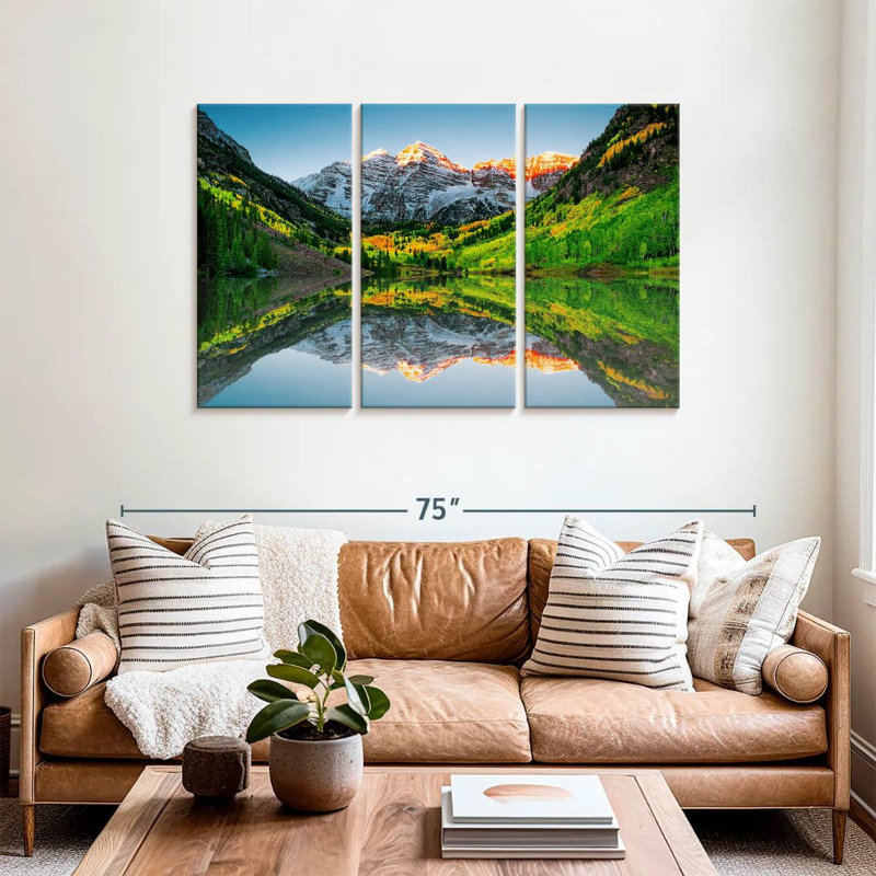 Alvord Maroon Bells Mountain Sunrise, H 48 po x l 74 po