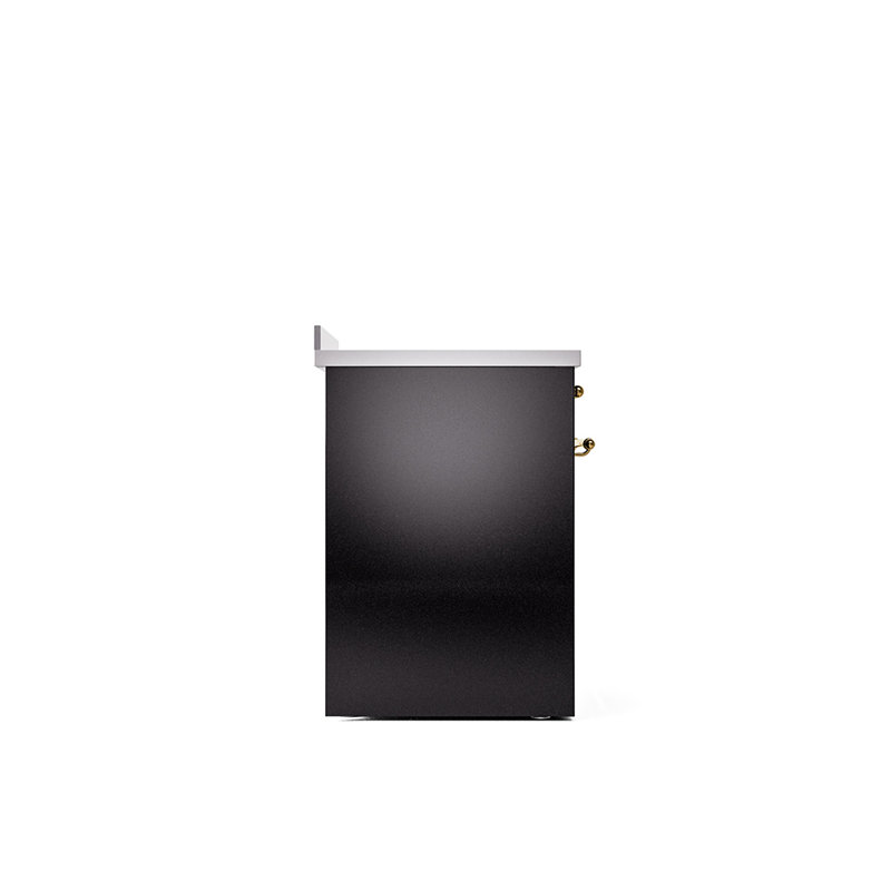 ILVE Nostalgie II 30 in Induction Range, Glossy Black/Brass