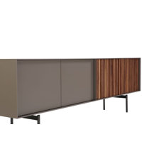 Mobile Sideboard INDUSTRIAL style living room solid wood sliding doors and  drawers 140x50xh100 cm